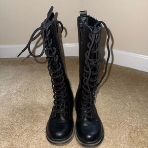 Girls Steve Madden knee high combat boots NEW